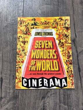 1956 Seven Wonders of the World Cinerama Lowell Thomas Souvenir Program